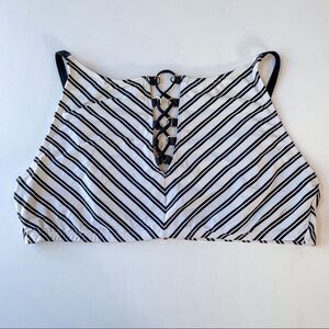 Bleu by Rod Beattie Striped Bikini Top Size 14